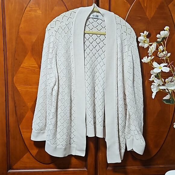 JONES NY Open Knit Cardigan 2X - Picture 2 of 10